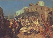 Alfred Dehodencq Blacks Dancing in Tangiers (san26) oil